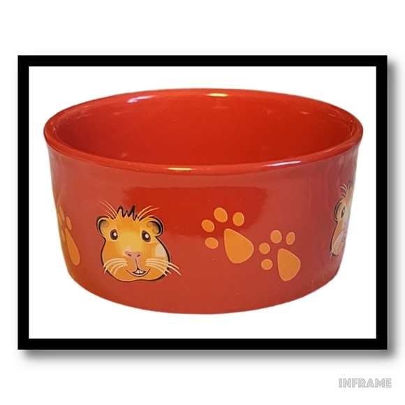 Paw Print Ceramic Guinea Pig/Hamster Food Bowl - Picture 6 of 6